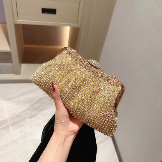 Luxury Rhinestone Dinner Clutch(Golden) Luxury Rhinestone Dinner Clutch(Golden)