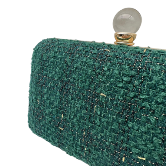 Tweed woven evening clutch bag Tweed woven evening clutch bag
