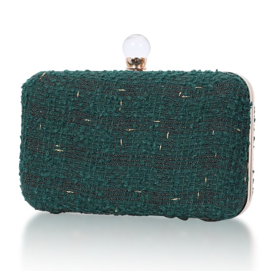 Tweed woven evening clutch bag Tweed woven evening clutch bag