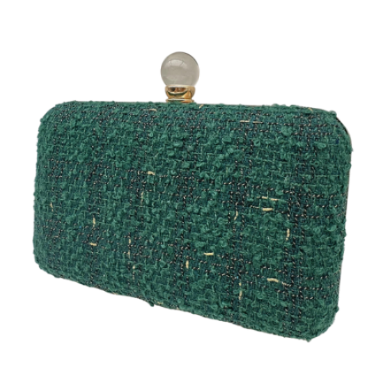 Tweed woven evening clutch bag Tweed woven evening clutch bag